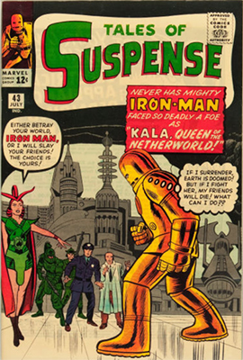 Tales of Suspense #43: 1st Kala, Queen of the Netherworld. Click for values