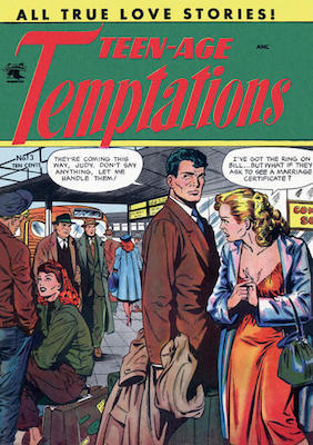 Teen-Age Temptations #3: Matt Baker cover art. Click for values