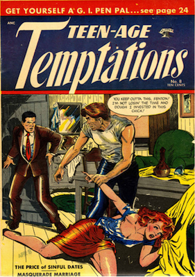 Teen-Age Temptations #8: Matt Baker cover. Click for values