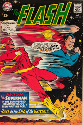 Flash comic #175: 2nd Superman vs Flash Race story. Click for values