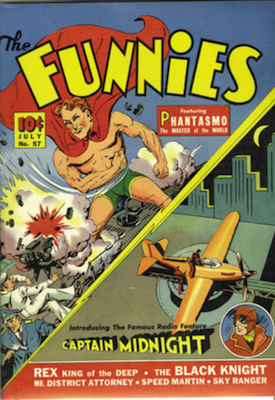 The Funnies #57: Origin and First Appearance of Captain Midnight Comics. Click for values