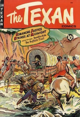 The Texan #7: Matt Baker comic book cover art. Click for values