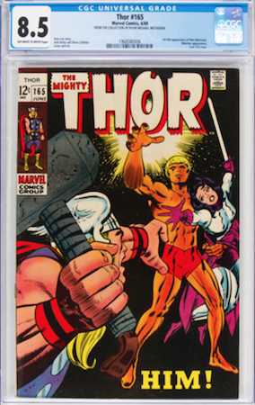 100 Hot Comics #36: Thor 165, 1st Adam Warlock. Click to order a copy