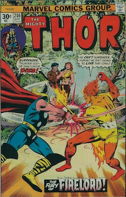 Thor #246 Marvel 30 Cent Price Variant April, 1976. Regular Price Box