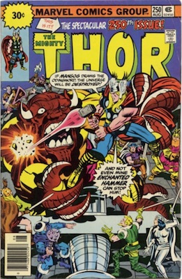 Thor #250 30 Cent Variant August, 1976. Starburst Flash