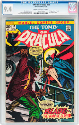 While a CGC 9.8 of Tomb of Dracula #10 would be desirable, it's too expensive for many people. Buy a clean CGC 9.4. Click to find yours!
