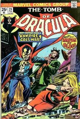 Tomb of Dracula #29: Click Here for Values