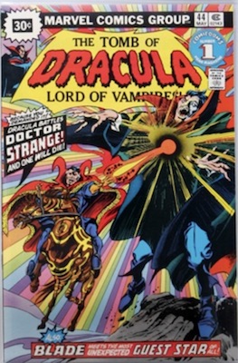 Tomb of Dracula #44 30 Cent Variant May, 1976. Price in Starburst