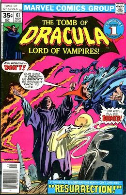 Tomb of Dracula #61: Click Here for Values