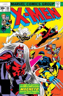 Uncanny X-Men #104: 1st Starjammers cameo. Click for values