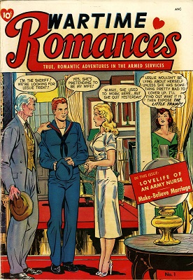 Wartime Romances #1: First issue of the series. Click for values of the most valuable romance comics