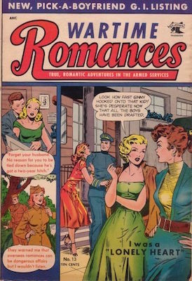 Wartime Romances #13: Matt Baker cover. Click for values