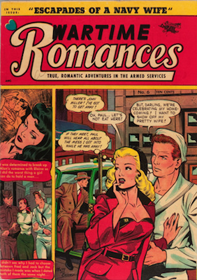 Wartime Romances #6: Matt Baker cover. Click for values