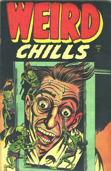 Weird Chills #2 (1954): Classic Eye Injury cover! Click for value