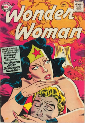 Wonder Woman Comics #95: Classic Atom Bomb Cover. Click for value