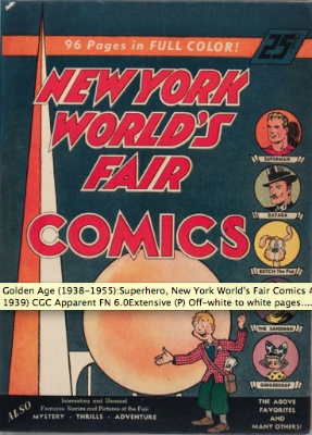 World's Fair Comics 1939: First Appearance, The Sandman. Click for values