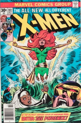 Origin and First Appearance, Phoenix, Uncanny X-Men #101, Marvel Comics, 1976. Click for value