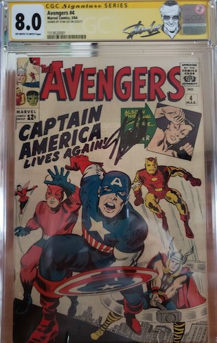 Avengers #4 Signature Series CGC 8.0