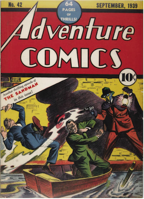 Adventure Comics #42: Sandman appearance