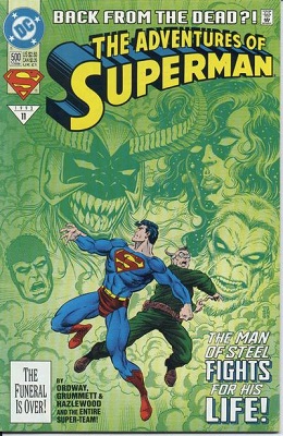 Adventures of Superman #500 (1993) Platinum Poly-Bag Edition. Click for value