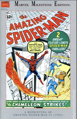 Amazing Spider-Man 1 Marvel Milestone edition has a silver border around the cover edge, and is of limited value