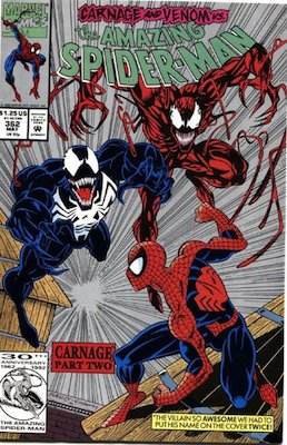 Amazing Spider-Man #362: 2nd Printing Variant. Click for values