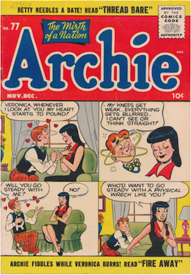 Archie Comics #77. Click for current values.