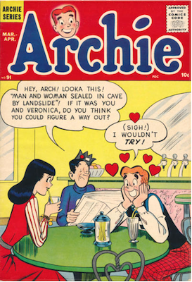 Archie Comics #91. Click for current values.