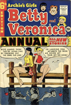 Archie's Girls Betty and Veronica Annual #6. Click for values Archie's Girls Betty and Veronica Annual #6. Click for values