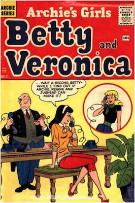 Archie's Girls Betty and Veronica #72. Click for current values.