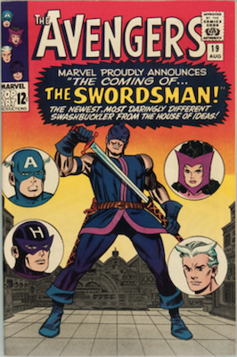 Avengers #19: First appearance of Swordsman. Click for values