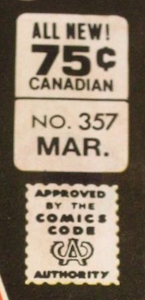 Batman #357 regular Canadian price variant box