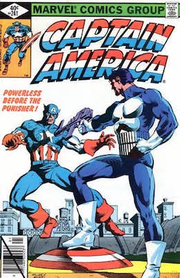 Captain America #241: Classic Cap vs Punisher Cover. Click for values