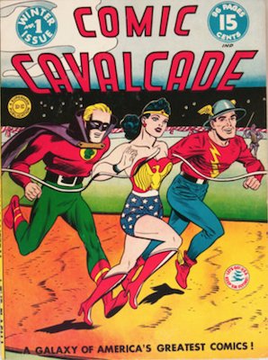 Comic Cavalcade #1: Appearances by Wonder Woman, Green Lantern, Flash, Ghost Patrol, Red White & Blue. Click for current values.