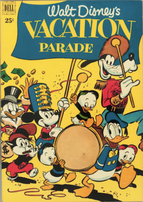 Dell Giant Vacation Parade #2 (1951): First Cover Appearance of Uncle Scrooge. Click for values
