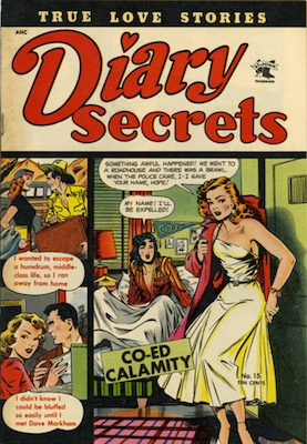 Diary Secrets #15, Matt Baker cover art. Click for values