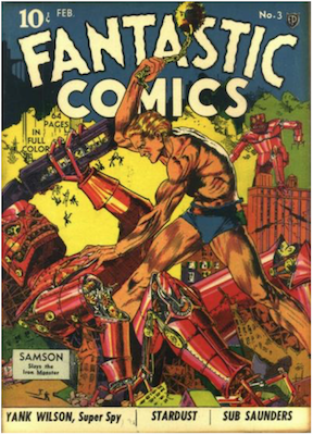 Fantastic Comics #3: Classic Lou Fine robot cover. Click for values
