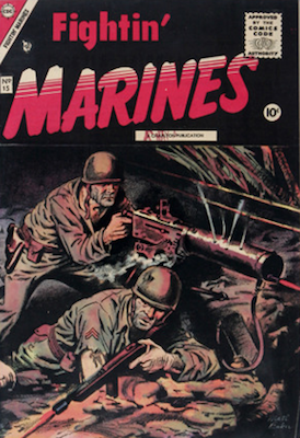 Fightin' Marines #15, classic Matt Baker war comic. Click for values