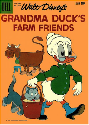 Four Color #1010: Grandma Duck's Farm Friends by Carl Barks. Click for values.
