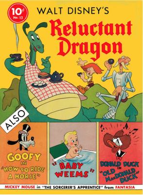 Four Color #13: Walt Disney's Reluctant Dragon. Click for values.