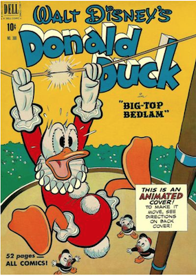 Four Color #300: Donald Duck in Big Top Bedlam by Carl Barks. Click for values.