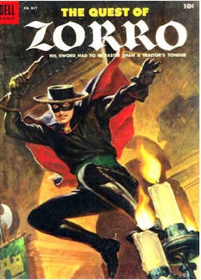 Four Color #617: The Quest of Zorro. Click for values.