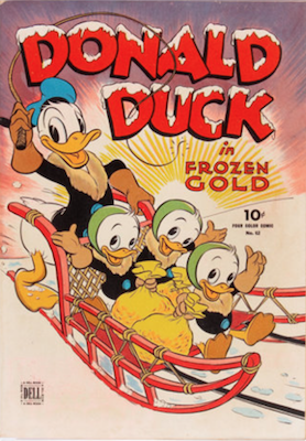 Four Color #62: Donald Duck in Frozen Gold by Carl Barks. Click for values.