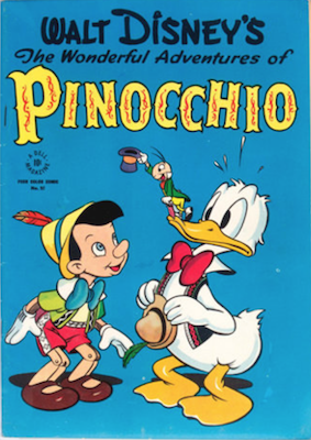 Four Color #92: Walt Disney's the Wonderful Adventures of Pinocchio; Donald Duck by Walt Kelly. Click for values.