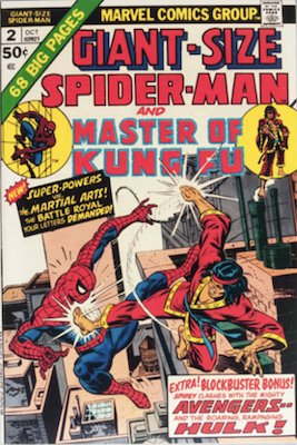 Giant-Size Spider-Man #2: First meeting between Spider-Man and Shang Chi. Click for values