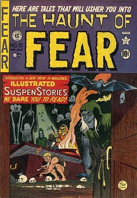 Haunt of Fear #15 (1950): First issue of the series (continued from “Gunfighter”); Classic Graham Ingels artwork. Click for value