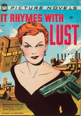 It Rhymes With Lust comic book: Matt Baker cover. Click for values