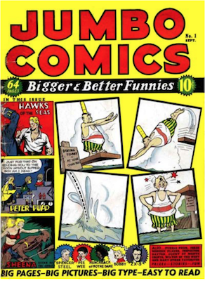 Jumbo Comics #1 (1938): 1st appearance of Sheena, Queen of the Jungle. Click for values