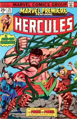 Marvel Premiere #26 (November, 1975): Hercules. Click for values