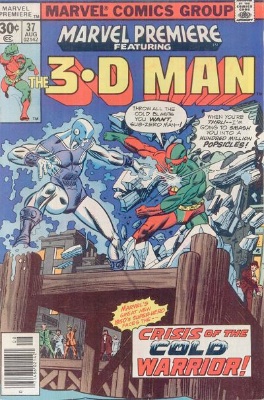 Marvel Premiere #37 (August, 1977): 3-D Man. Click for values
